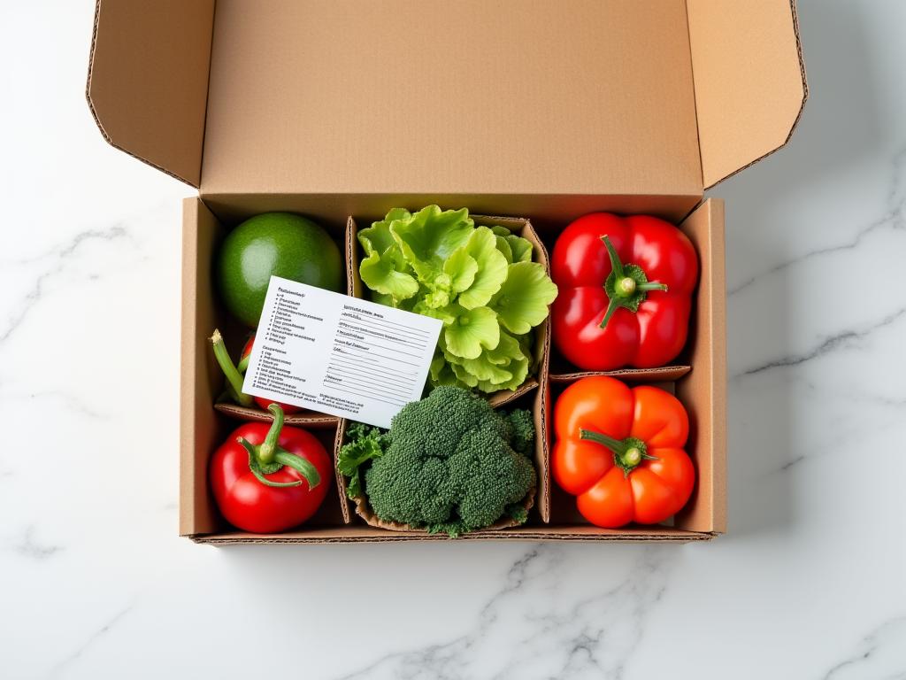Box repas avec ingrédients frais